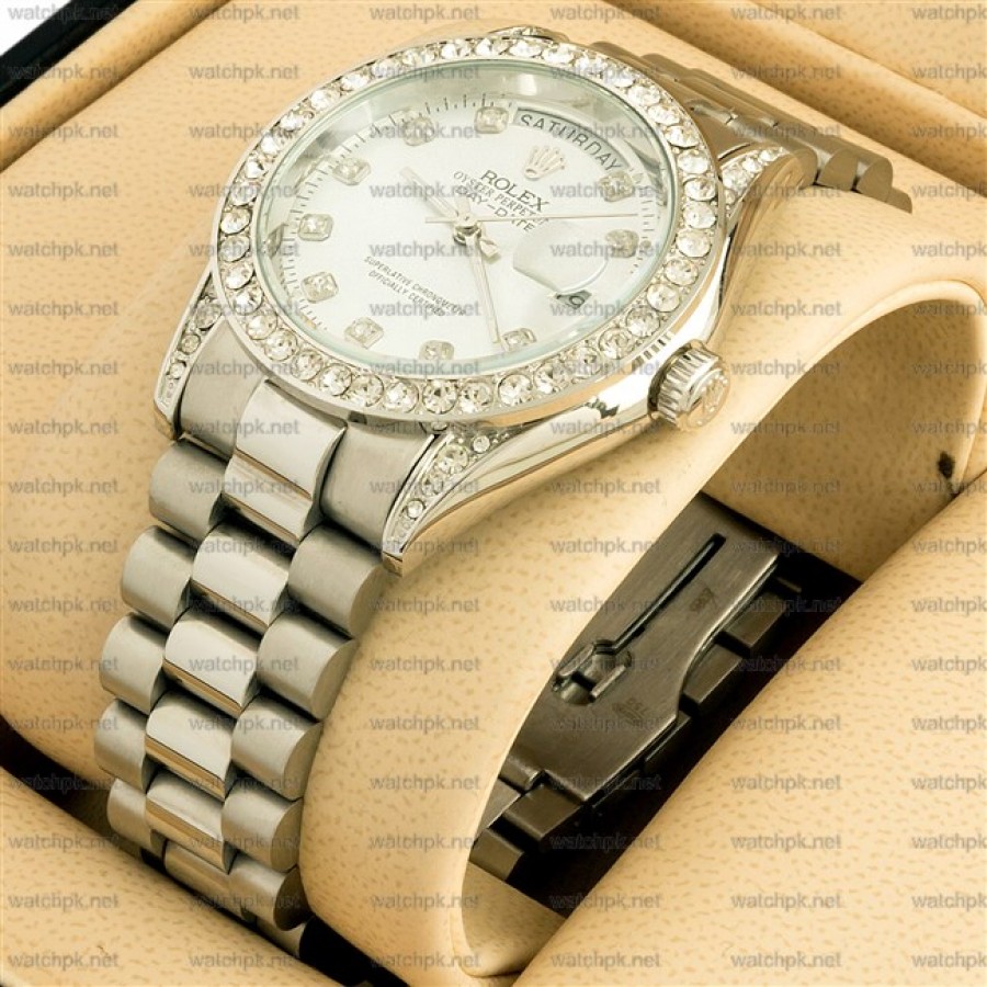 Rolex Oyester Perpetual Day Date II - Diamonds White